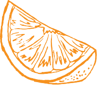 Illustration of a slice of orange