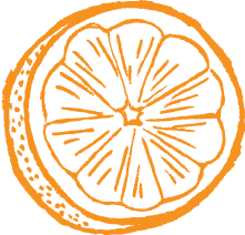 Illustration of a slice of orange